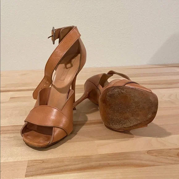Celine Brown Leather Stilettos